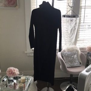 It’s a long black shirt with the split all the way up your thighs